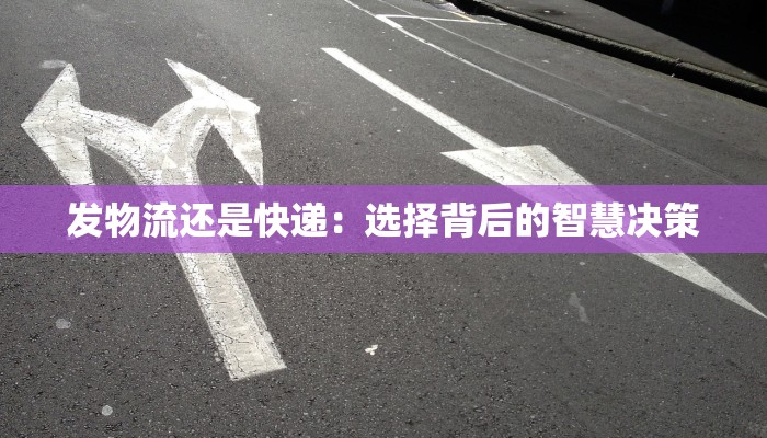 发物流还是快递：选择背后的智慧决策
