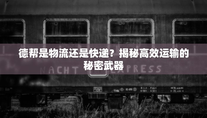 德帮是物流还是快递？揭秘高效运输的秘密武器