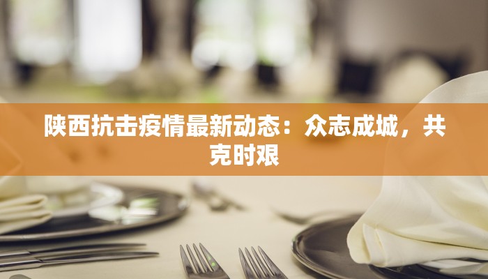 陕西抗击疫情最新动态:众志成城,共克时艰