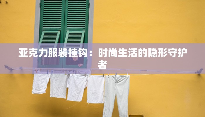 亚克力服装挂钩:时尚生活的隐形守护者