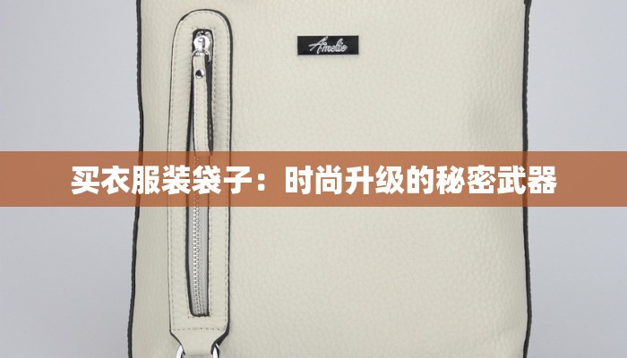 买衣服装袋子:时尚升级的秘密武器 买衣服装袋子:时尚升级的秘密武器