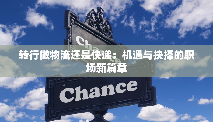 转行做物流还是快递：机遇与抉择的职场新篇章