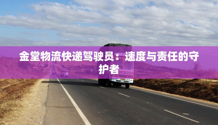 金堂物流快递驾驶员：速度与责任的守护者