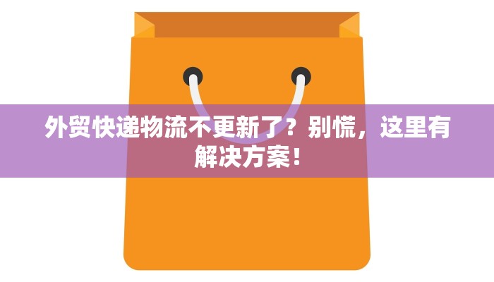 外贸快递物流不更新了？别慌，这里有解决方案！
