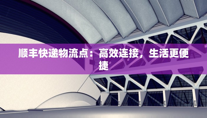 顺丰快递物流点：高效连接，生活更便捷