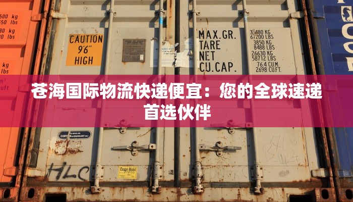苍海国际物流快递便宜:您的全球速递首选伙伴