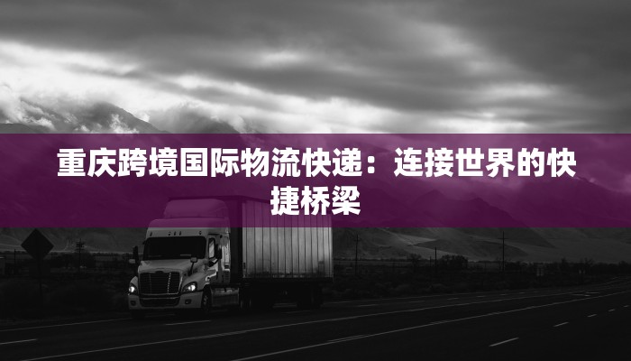 重庆跨境国际物流快递：连接世界的快捷桥梁