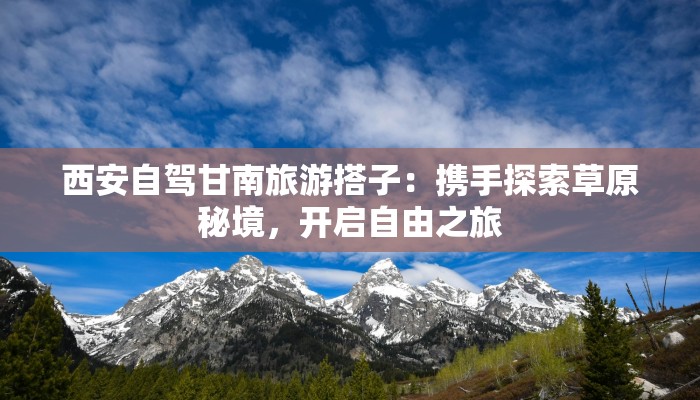 西安自驾甘南旅游搭子：携手探索草原秘境，开启自由之旅