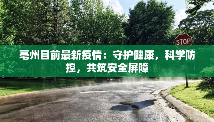 亳州目前最新疫情：守护健康，科学防控，共筑安全屏障