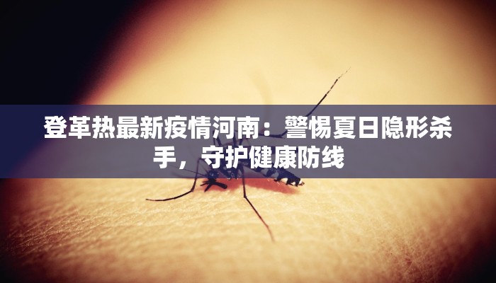 登革热最新疫情河南：警惕夏日隐形杀手，守护健康防线