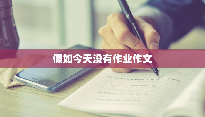 假如今天没有作业作文