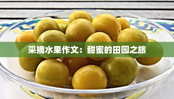 采摘水果作文:甜蜜的田园之旅