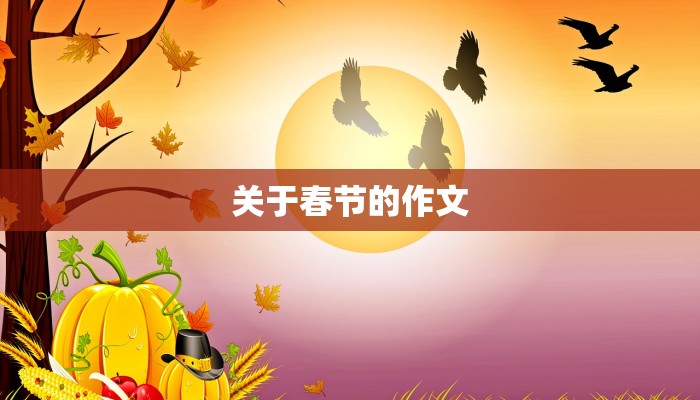 关于春节的作文