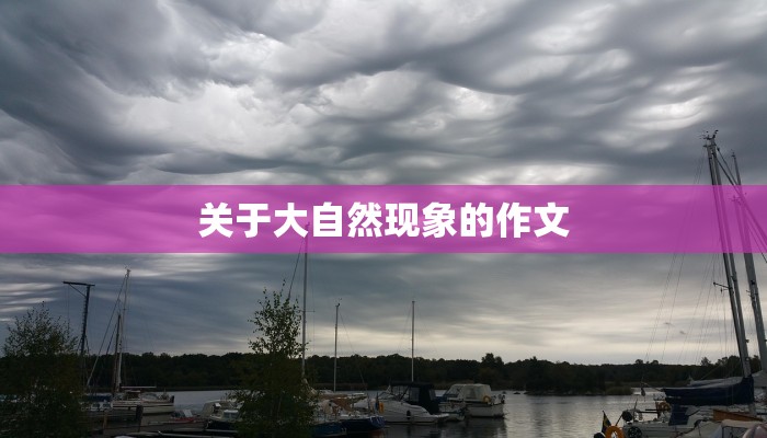 关于大自然现象的作文